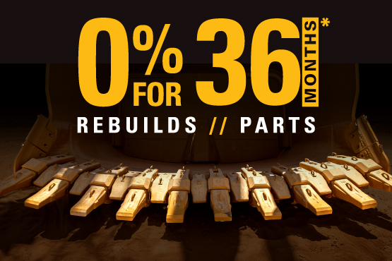 0 for 36 months offer text in large bucket