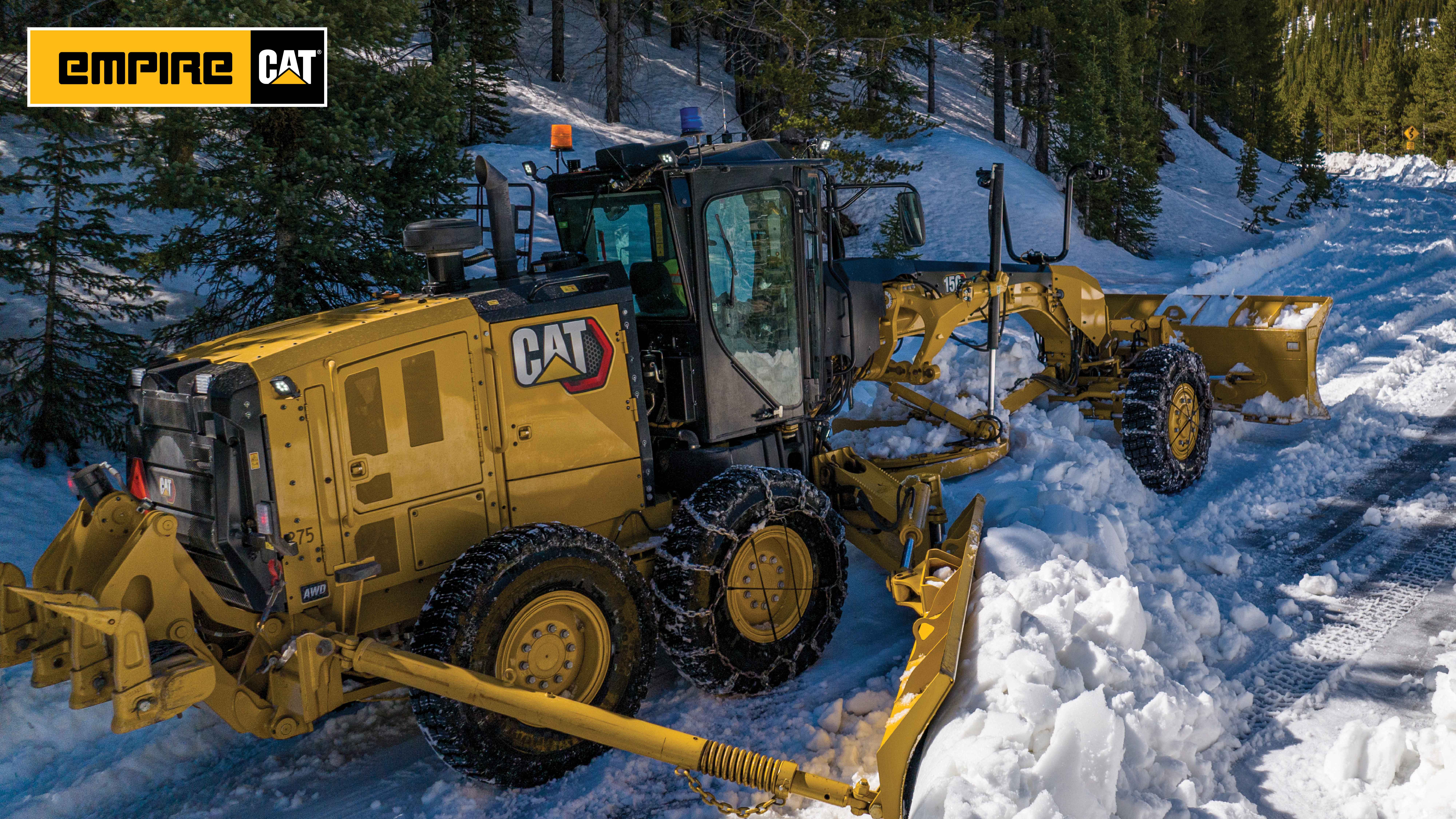 Motor Grader in snow