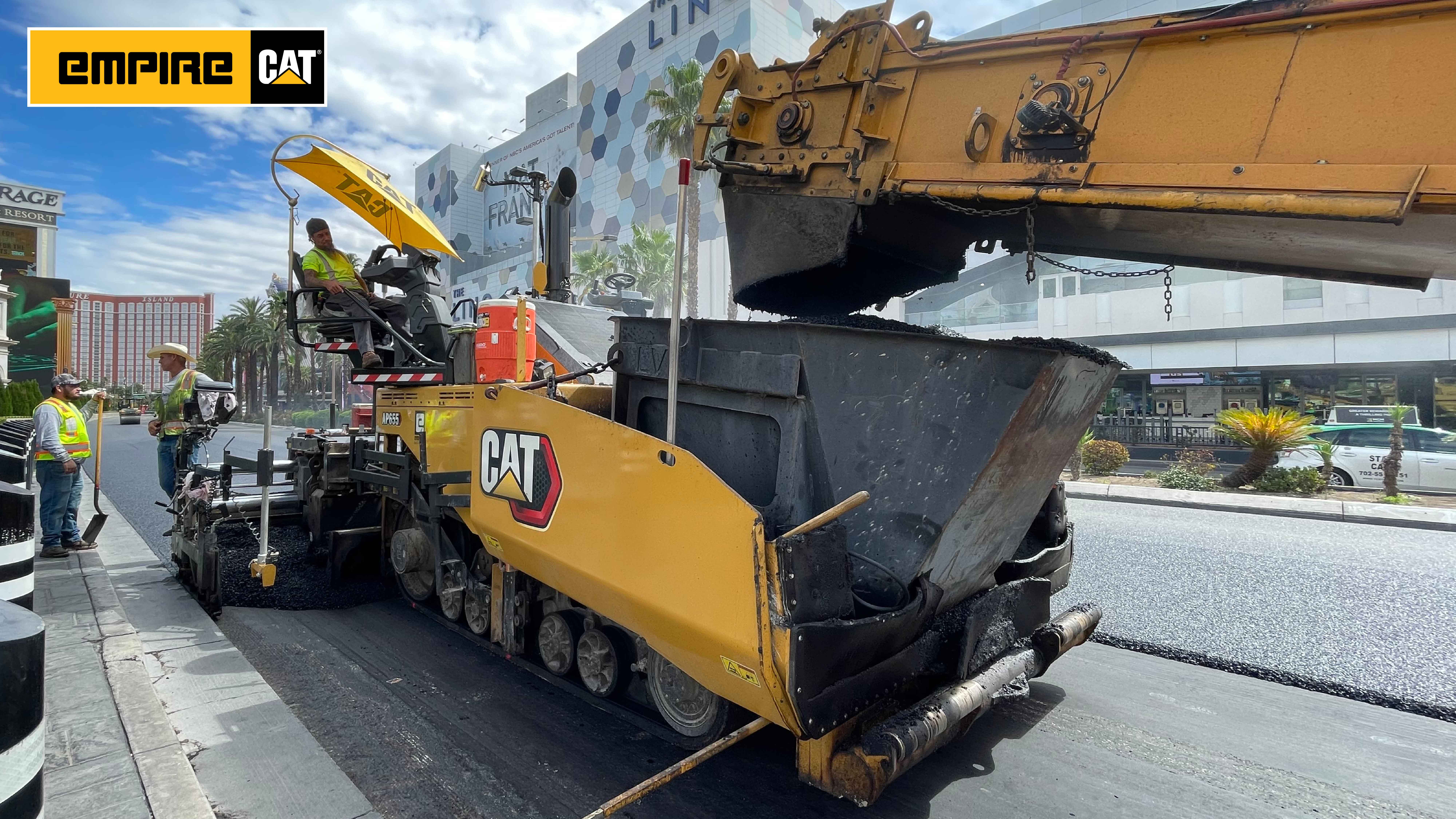 Asphalt Paver on street of las vegas, nv